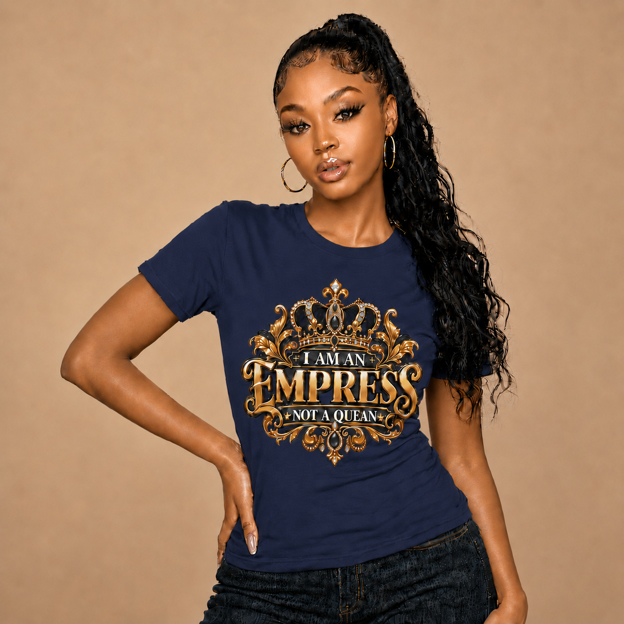 Empress Crown T-Shirt — "I Am An Empress" Feminine Royalty Tee
