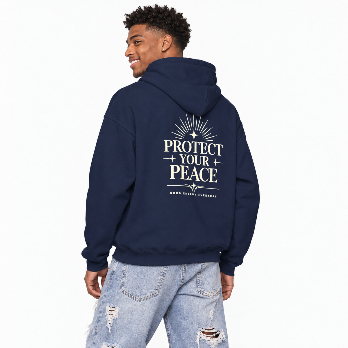 Protect Your Peace Hoodie — SkaliTo Logo Graphic Hooded Sweatshirt
