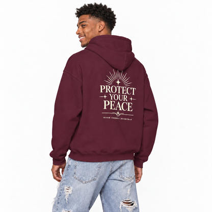 Protect Your Peace Hoodie — SkaliTo Logo Graphic Hooded Sweatshirt