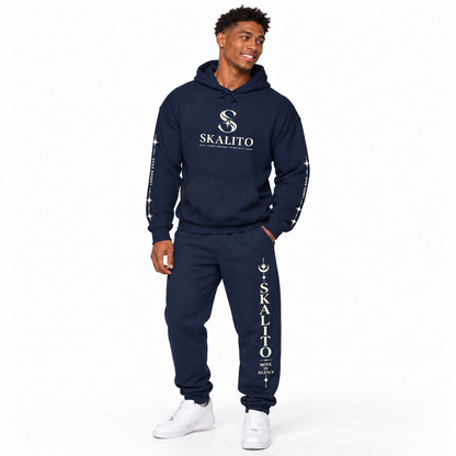 Skalito Logo Sweatpants – Black Joggers with 'SKALITO' Vertical Print