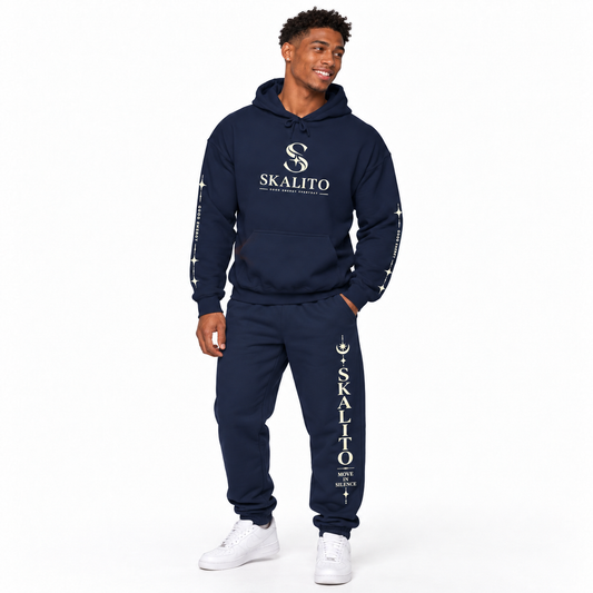 Skalito Logo Sweatpants – Black Joggers with 'SKALITO' Vertical Print