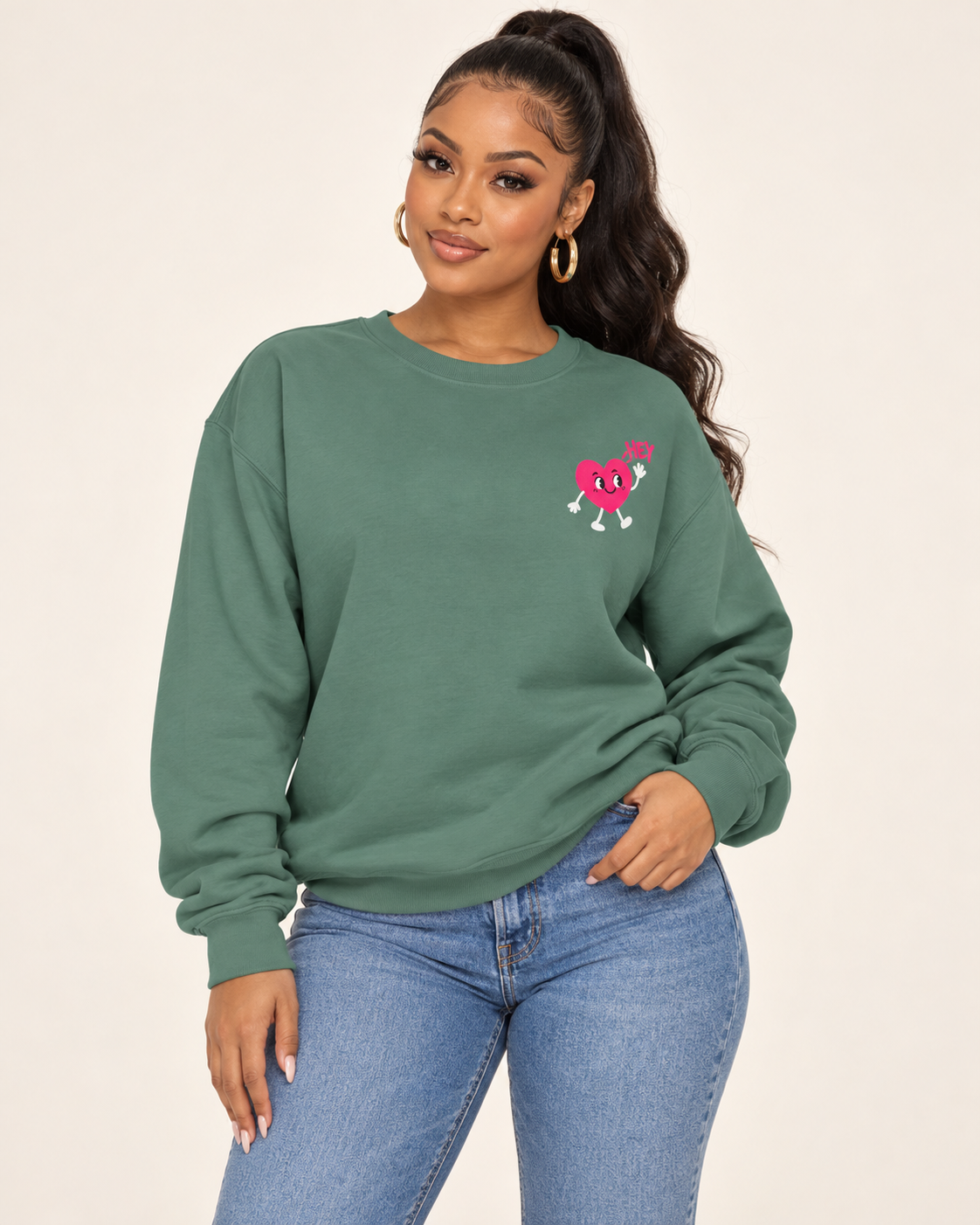 Sweatshirt — "Don't F*** With My Feelings" Colorful Heart Crewneck