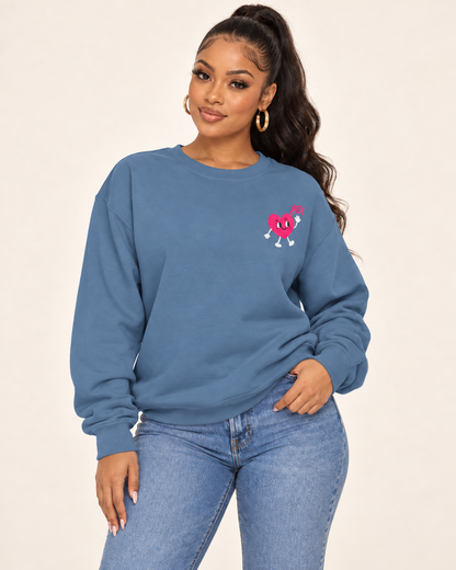 Sweatshirt — "Don't F*** With My Feelings" Colorful Heart Crewneck