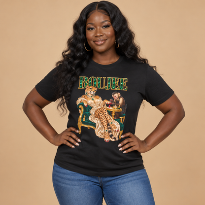 Boujee Leopard Royalty Graphic T-Shirt