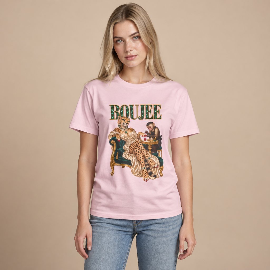 Boujee Leopard Royalty Graphic T-Shirt