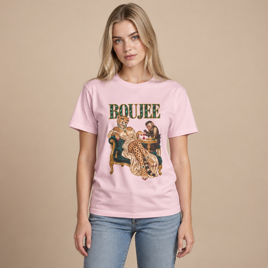 Boujee Leopard Royalty Graphic T-Shirt